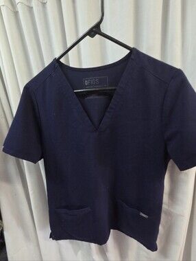 Figs Navy Technical Collection Scrub Top